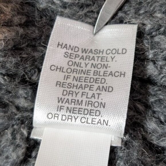 J. Jill Sweater Cardigan Open-Front Cotton Alpaca Long Chunky Knit Gray Medium - Picture 7 of 11